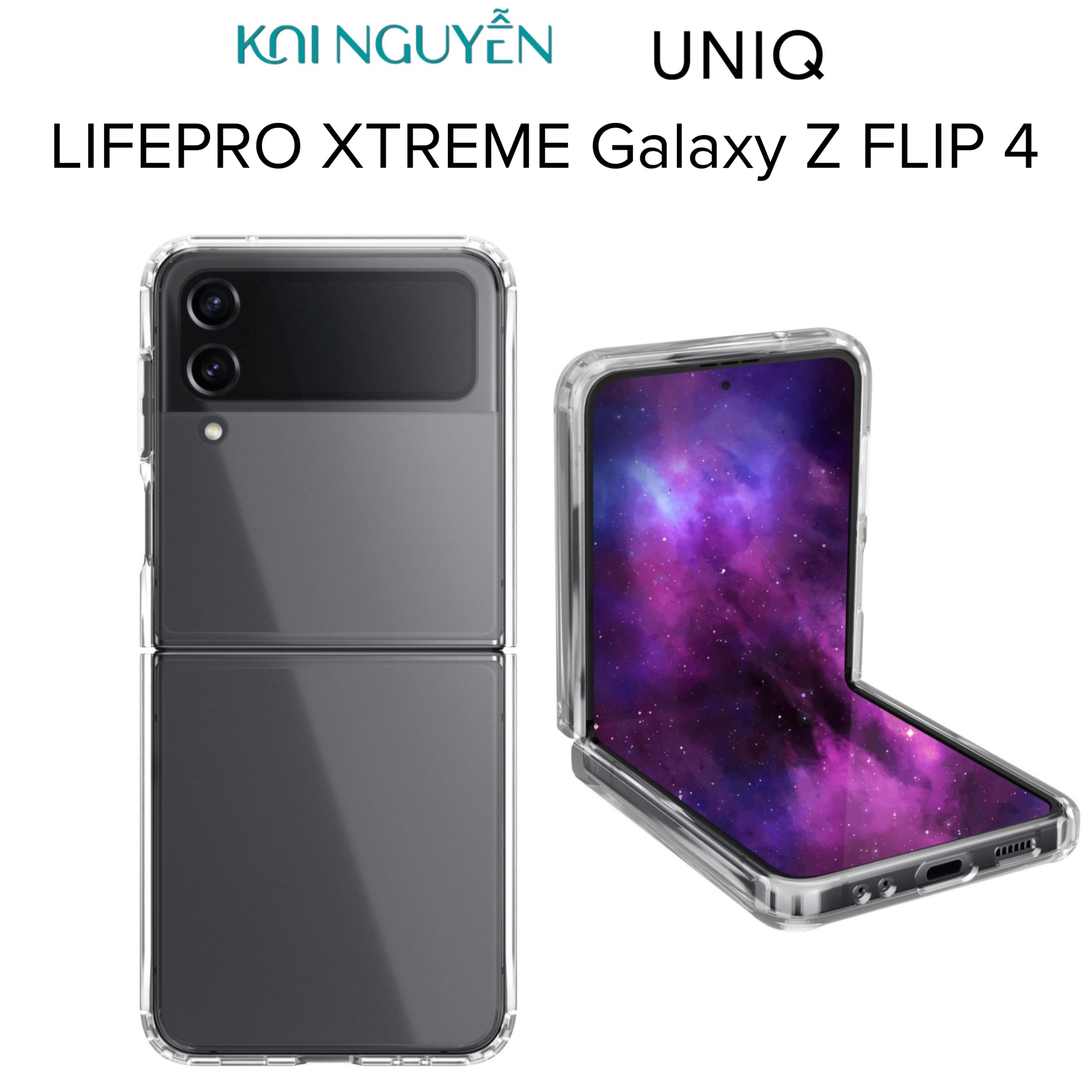 Ốp Lưng Trong Suốt UNIQ Hybrid LifePro Xtreme Dành Cho Samsung Galaxy Z Flip 4 5G - Hàng Chính Hãng