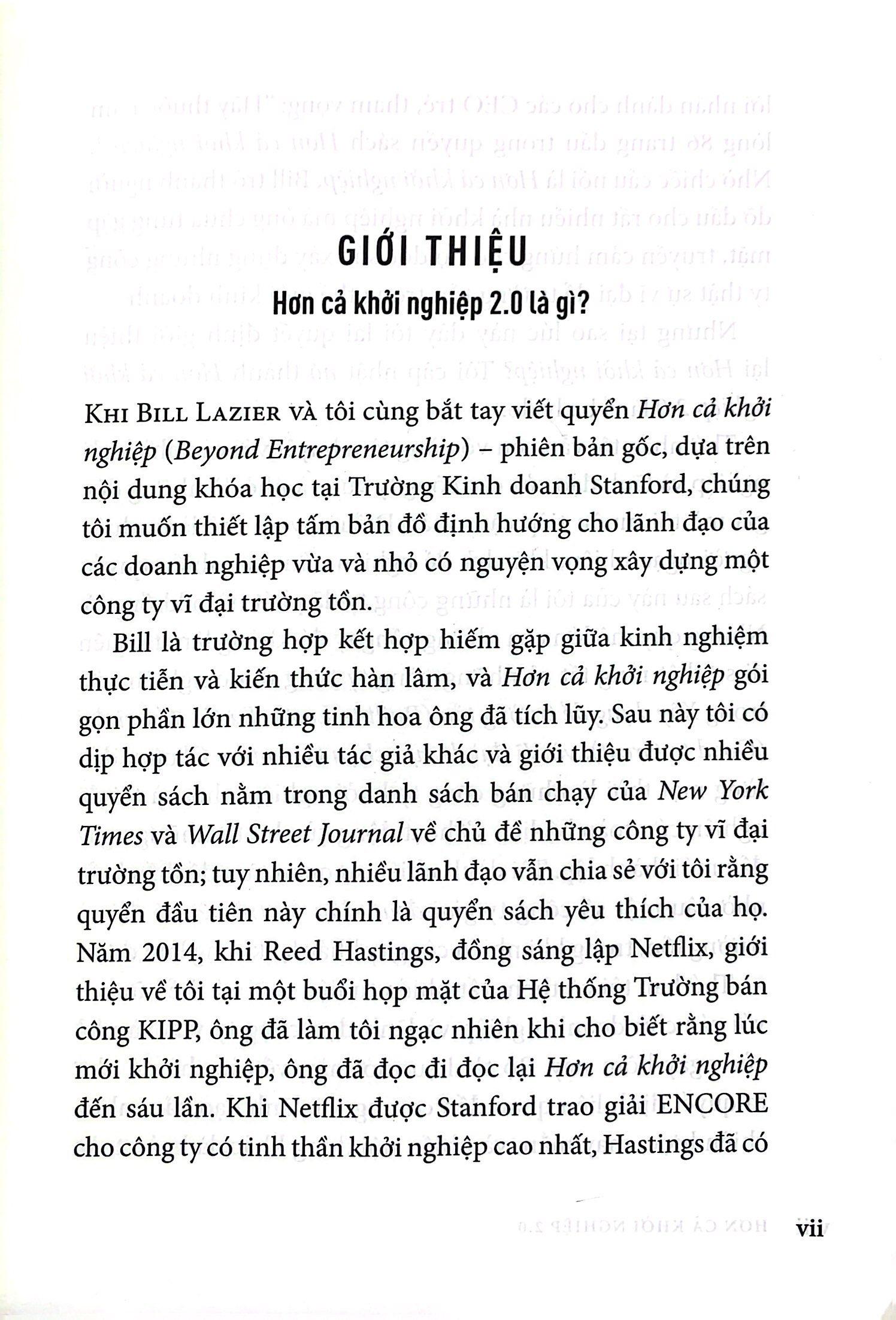 Hơn Cả Khởi Nghiệp 2.0: Xây Dựng Công Ty Từ Khởi Nghiệp Đến Vĩ Đại Trường Tồn