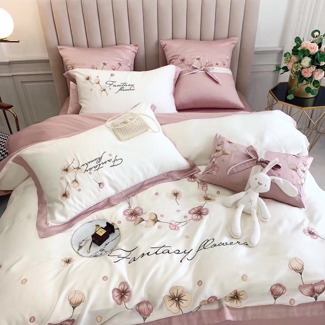 Bộ Chăn Ga Gối Lụa Tencel 60s Fantasy Flowers Cao Cấp