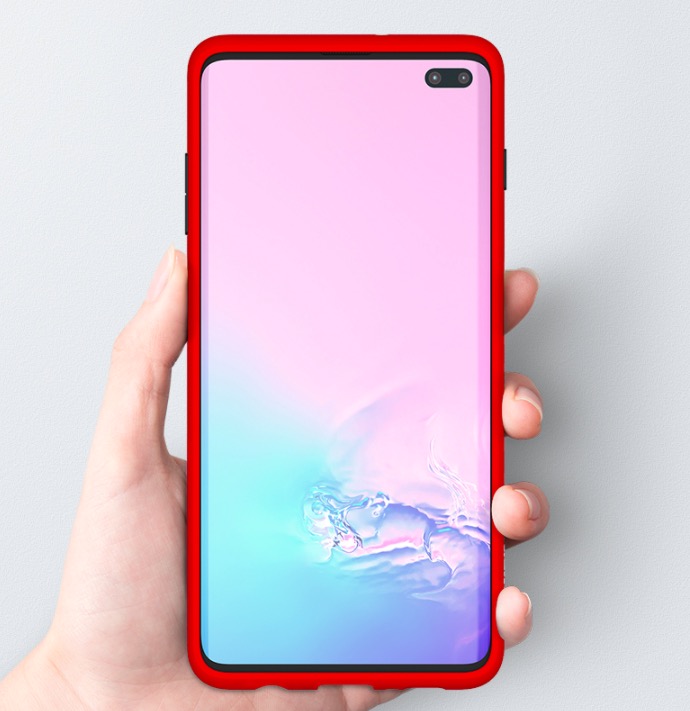 Ốp lưng trong nhám viền màu chống sốc cho SamSung Galaxy S10 Plus