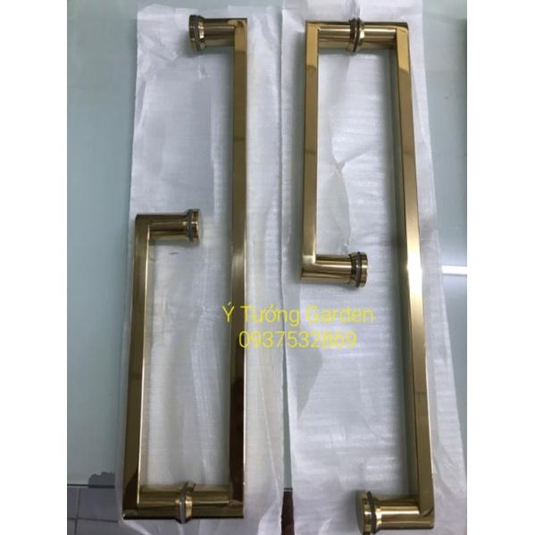 Tay nắm phòng tắm kính mạ vàng
