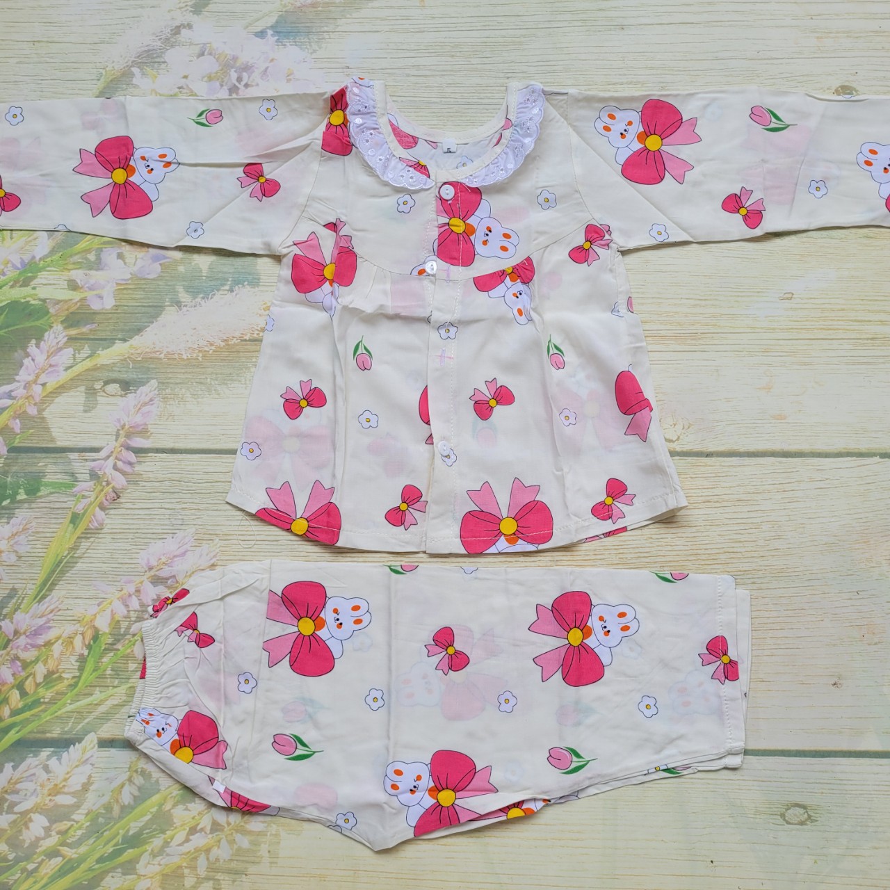 Đồ bộ tole lanh bé gái dài size 8