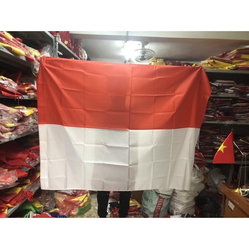 Quốc kỳ Indonesia in thẩm thấu 1 lớp vải 1x1,5m