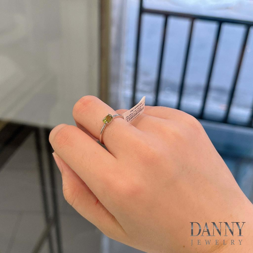 Nhẫn Nữ Danny Jewelry Bạc 925 Xi Rhodium Đính Đá Peridot N0104