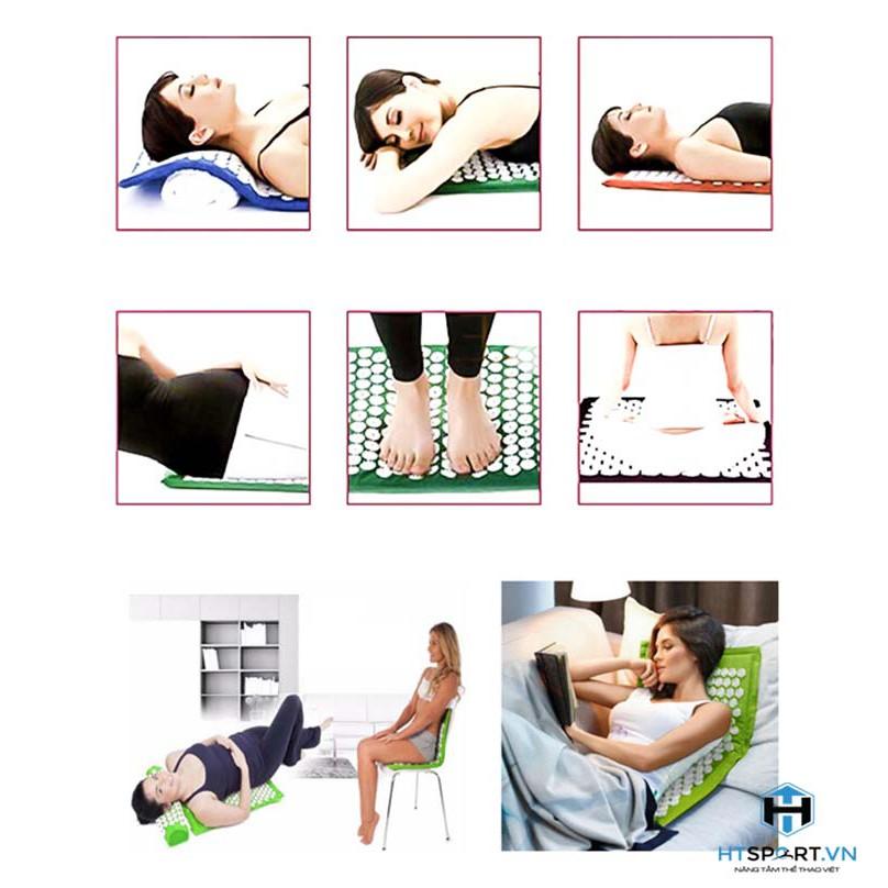 Đệm Tập Yoga Massage, Thảm mát xa châm cứu bấm huyệt thư dãn toàn thân, giãm đau tiện dụng cao cấp chính hãng