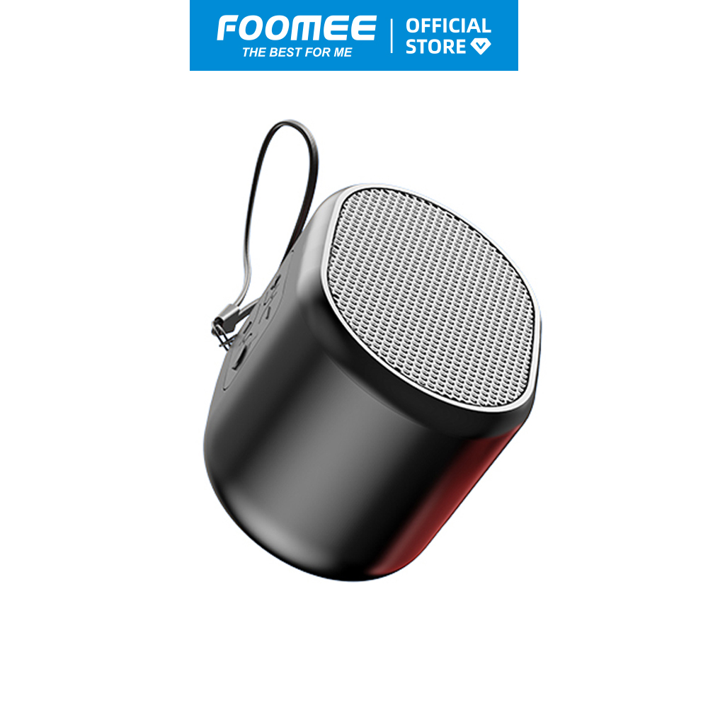 Loa Bluetooth Mini Pin FOOMEE HH20 - 1200mAh Có Cảm Ứng Hỗ Trợ Thẻ TF Và USB Kết Nối Điện Thoại - Màu Đen - Hàng Chính Hãng