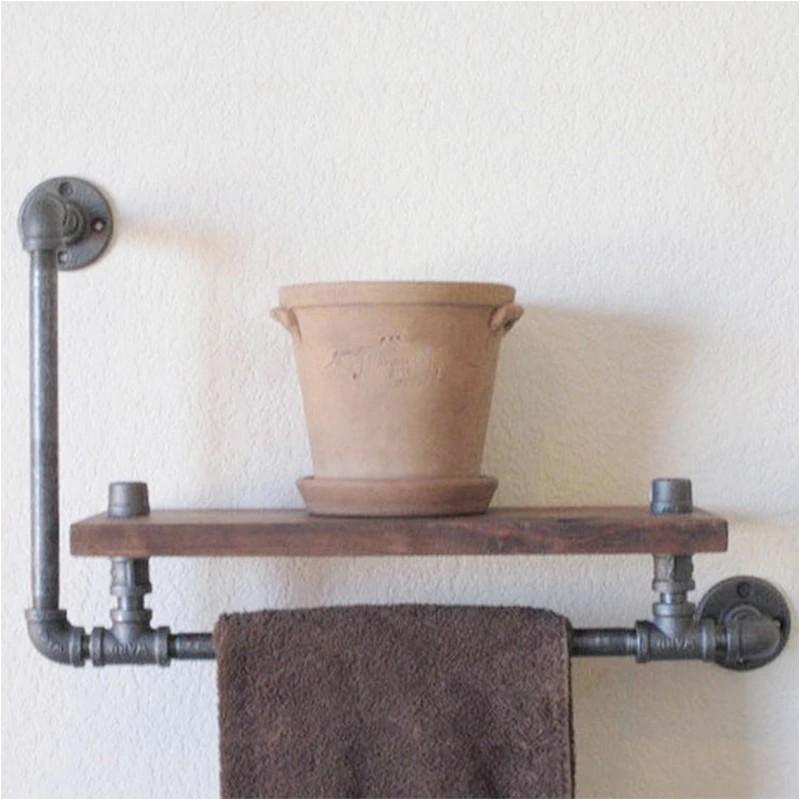 Kệ treo tường ống nước gỗ cao cấp, kệ ống nước trang trí decor nhà, không gian đẹp