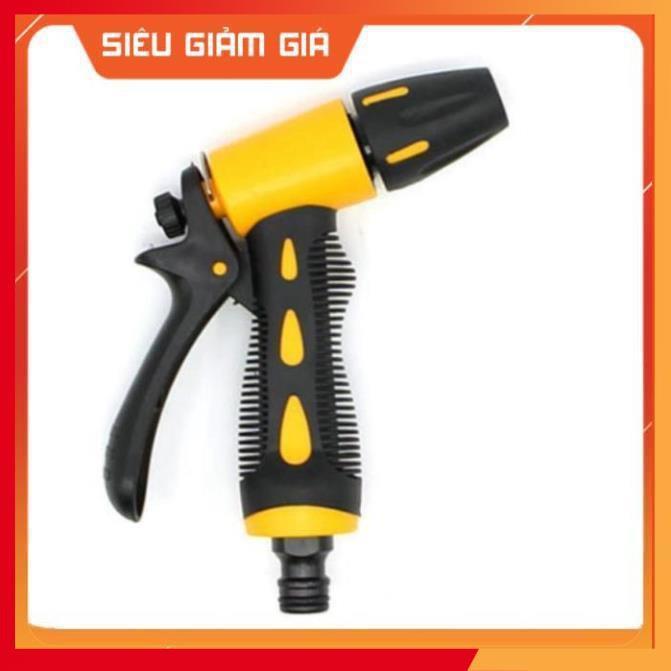 Bộ dây vòi xịt nước rửa xe, tưới cây . tăng áp 3 lần, loại 3m, 5m 206319U,cút đồng, d.vàng