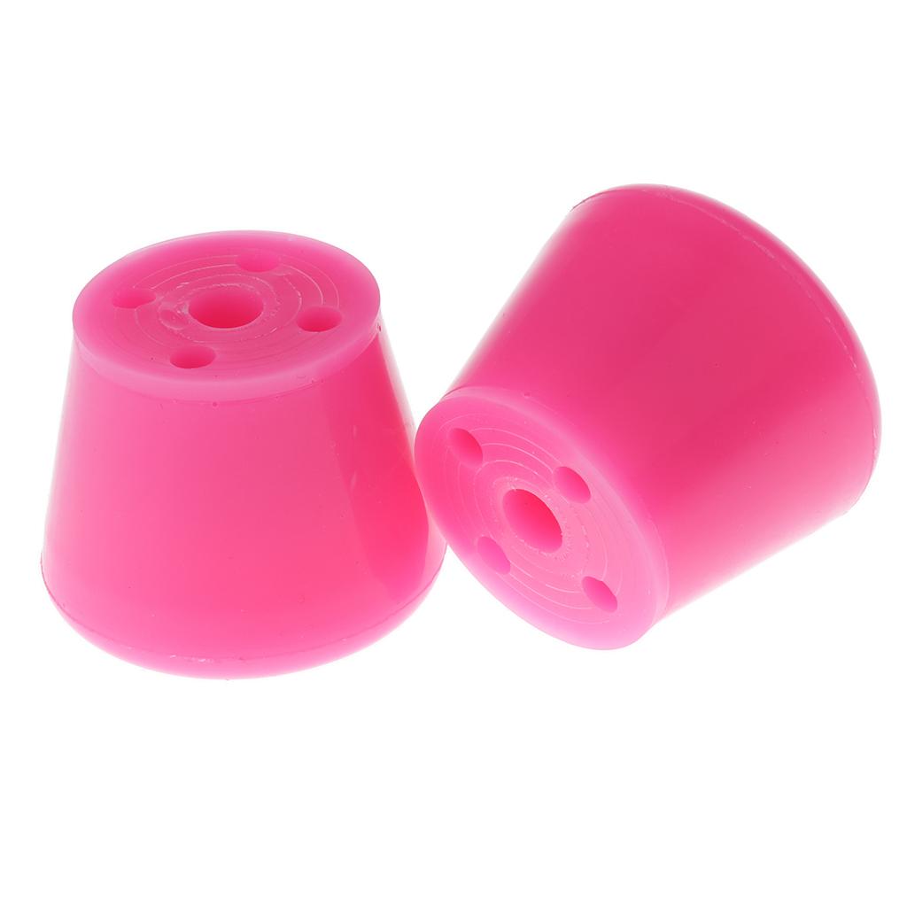 2x2pcs PU Roller Skates Toe Stops Inline Skates Ice Skates Accessories Pink