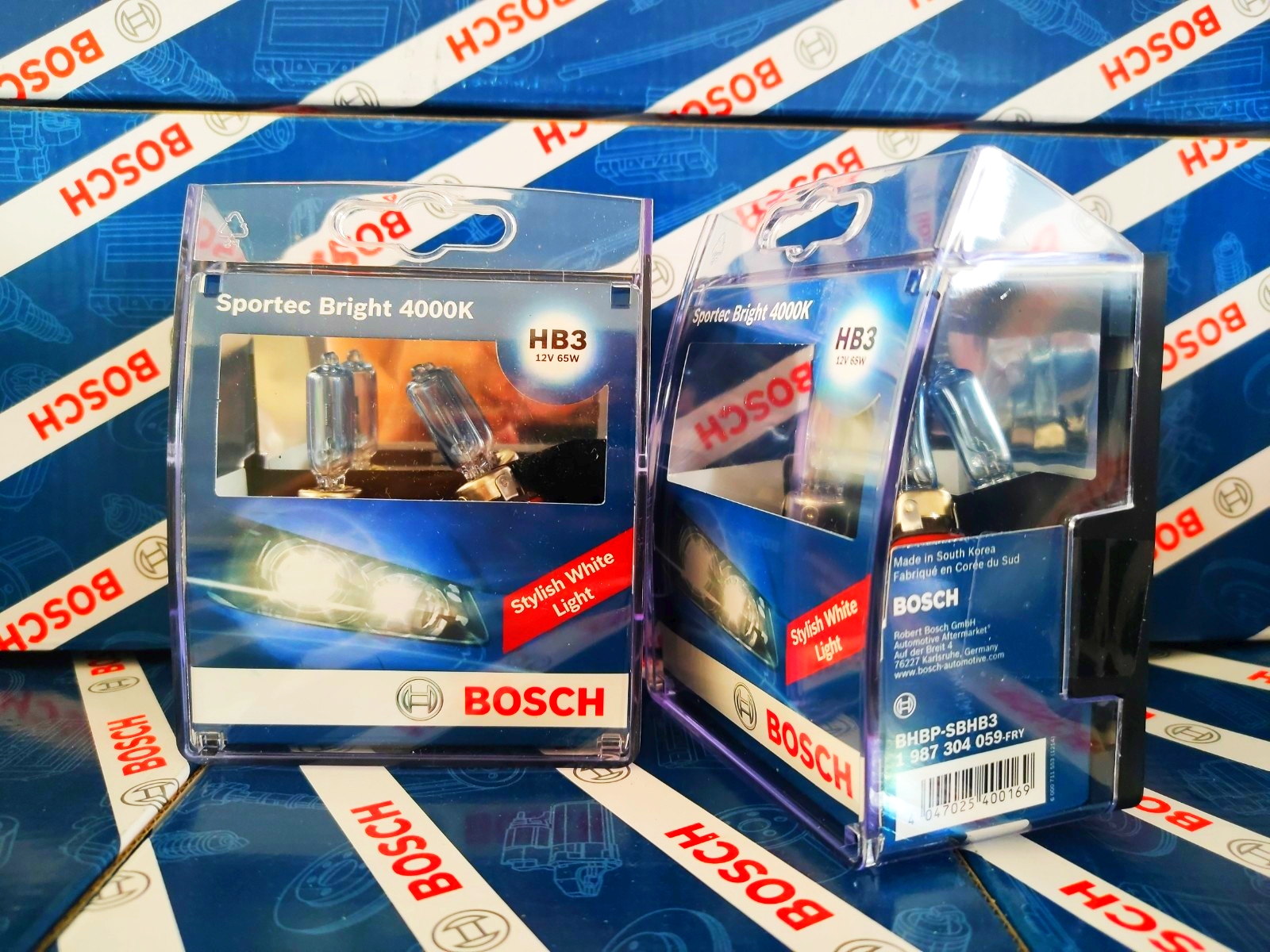 Bóng Đèn Tăng Sáng Bosch 9005 (HB3) 12V 65W Sportec Bright 4000K (Hộp 2 Bóng)