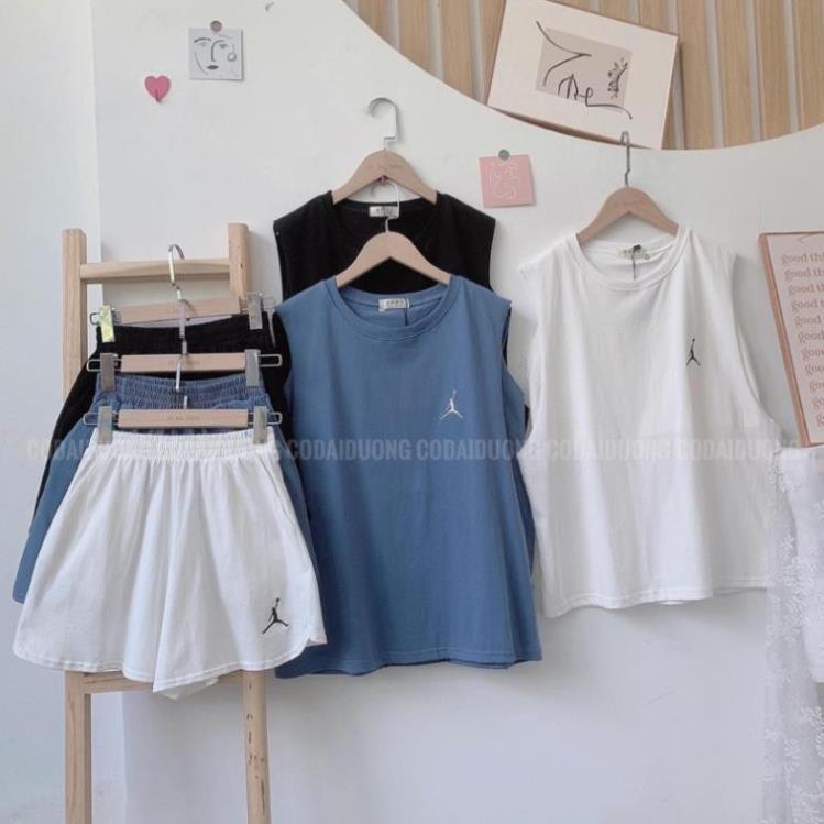 Bộ Tanktop Thêu Ngực - Set Thể Thao 3 Lỗ Basic