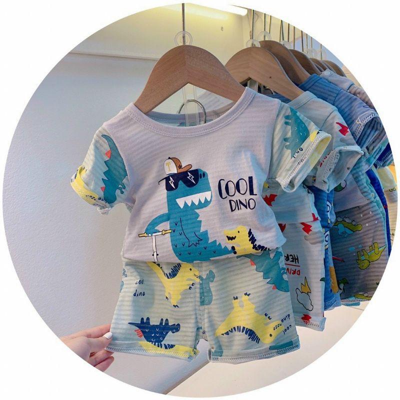 Bộ cotton sợi tre bé trai, bé gái sz 7-15kg hàng QC mềm mát