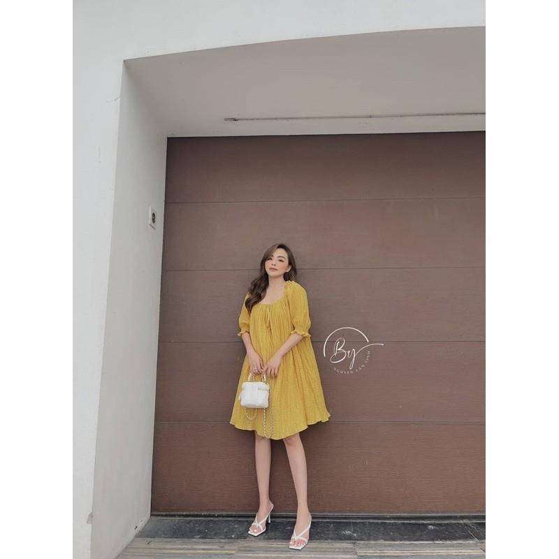 Váy Babydoll Tay Bồng 2 Lớp Vải Đũi Xốp Phù Hợp Đi chơi Đi Du Lịch Đi biển  Đầm Babydoll Xuông V27602  Shopee Việt Nam