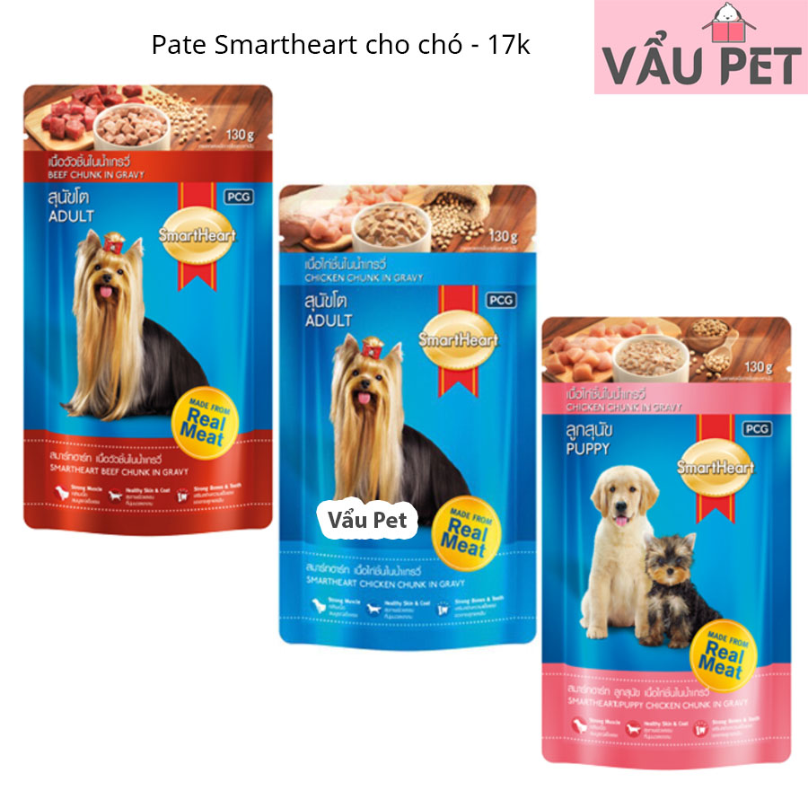 Pate Smartheart cho chó gói 130g