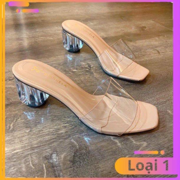 FREE SHIP Guốc nữ , dép nữ cao gót quai trong êm chân dễ mang