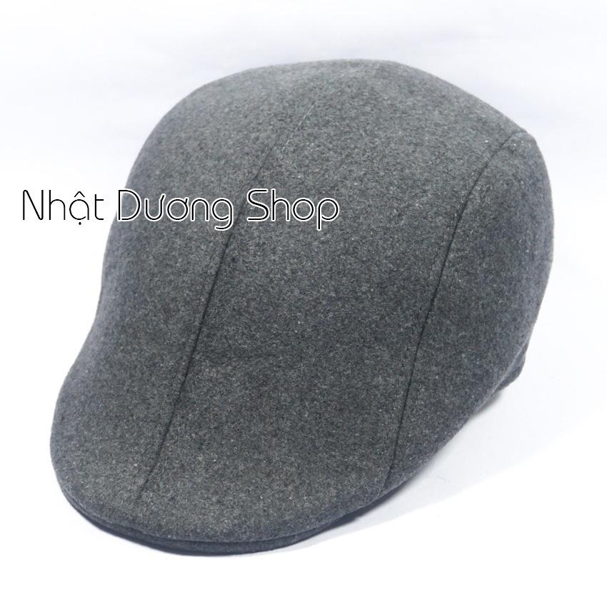 Mũ Beret Nam Trung Niên, nón mỏ vịt người lớn bít đuôi chất vải Nỉ cao cấp mang phong cách chửng chạc và sành điệu