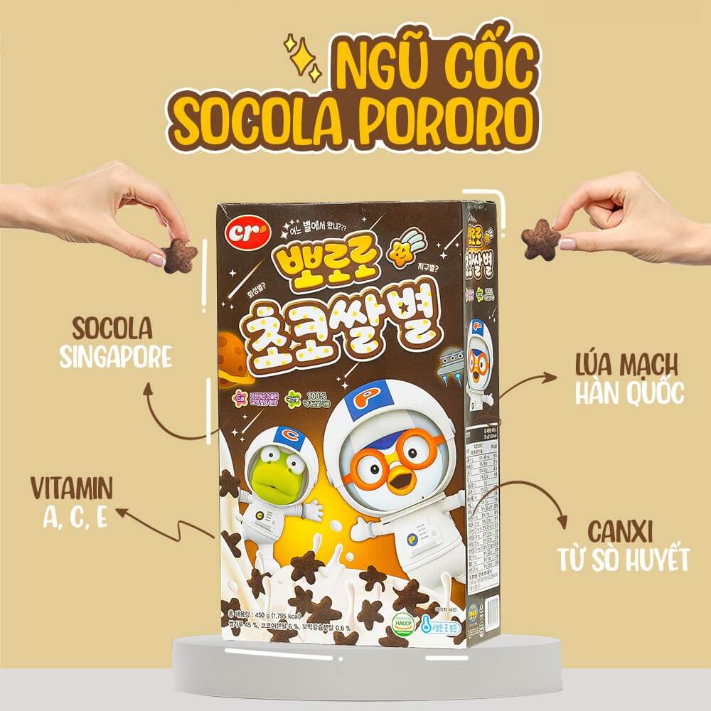 Ngũ cốc socola Pororo(hình sao) 450g