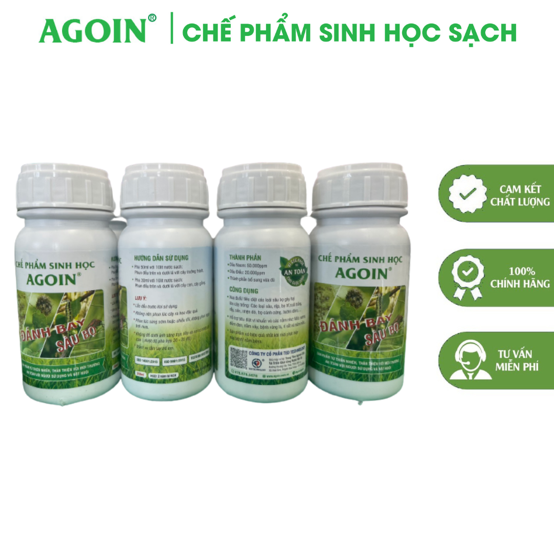 Chế Phẩm Sinh Học Hữu Cơ Agoin Đánh Bay Sâu Bọ Gây Hại Lên Cây Trồng Hỗ Trợ Tiêu Diệt Vi Khuẩn Và Các Nấm