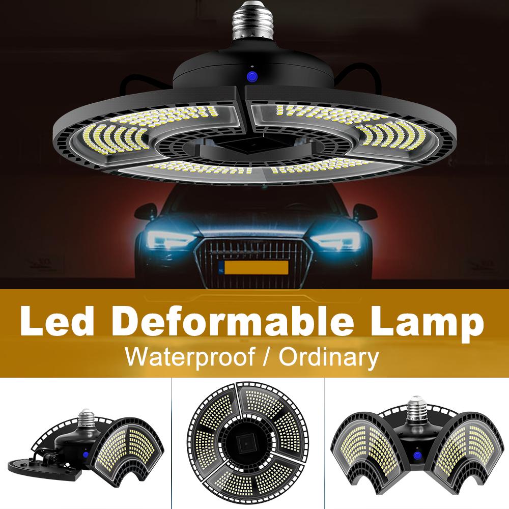 LED Industrial Lighting E27 Lampara Garage Light 220V LED Bulb Waterproof UFO Light 60W 80W 100W 120W Floodlight Warehouse Lamp