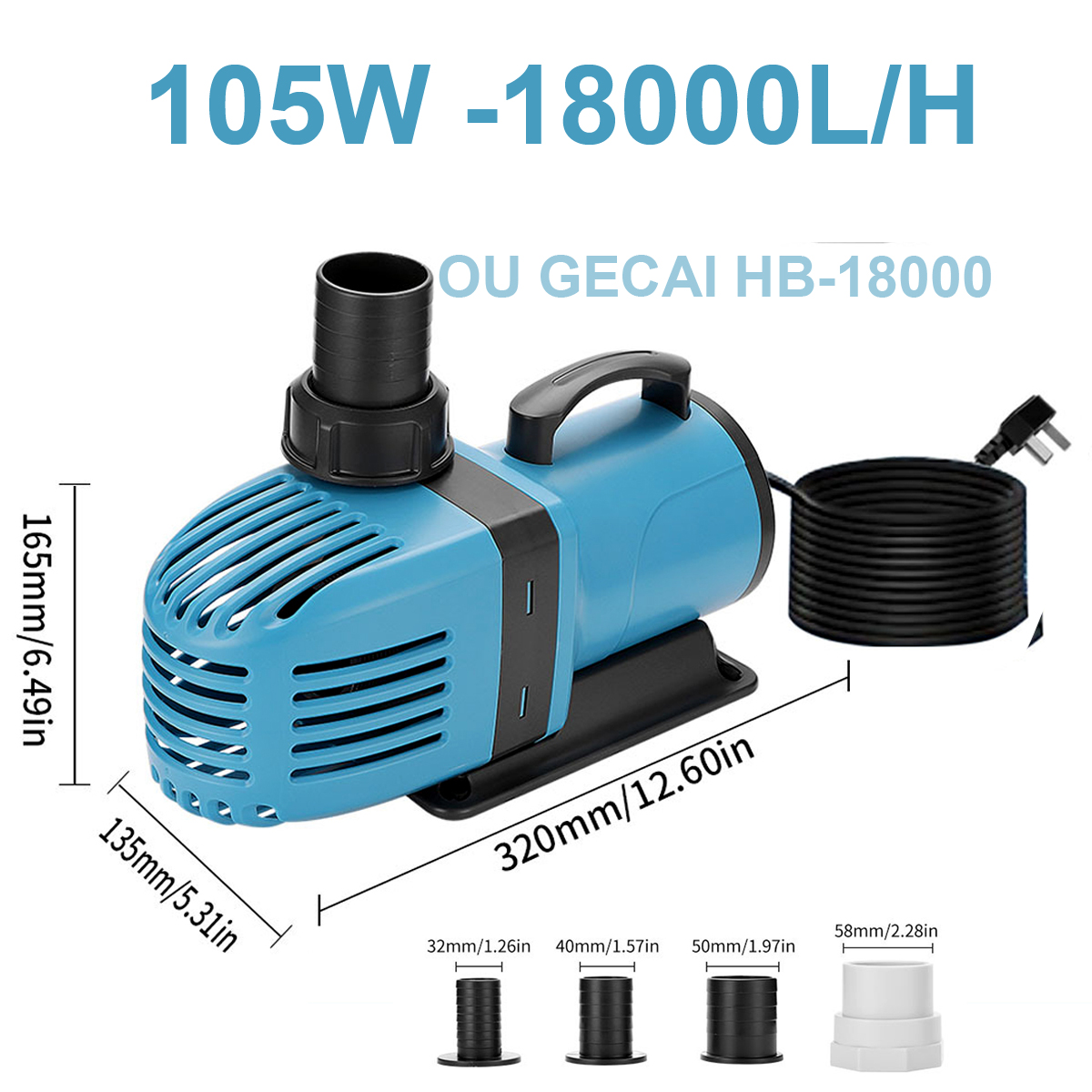 Máy bơm nước hồ cá HB-16000 HB-18000 HB-20000 HB-25000 cao cấp. BH uy tín