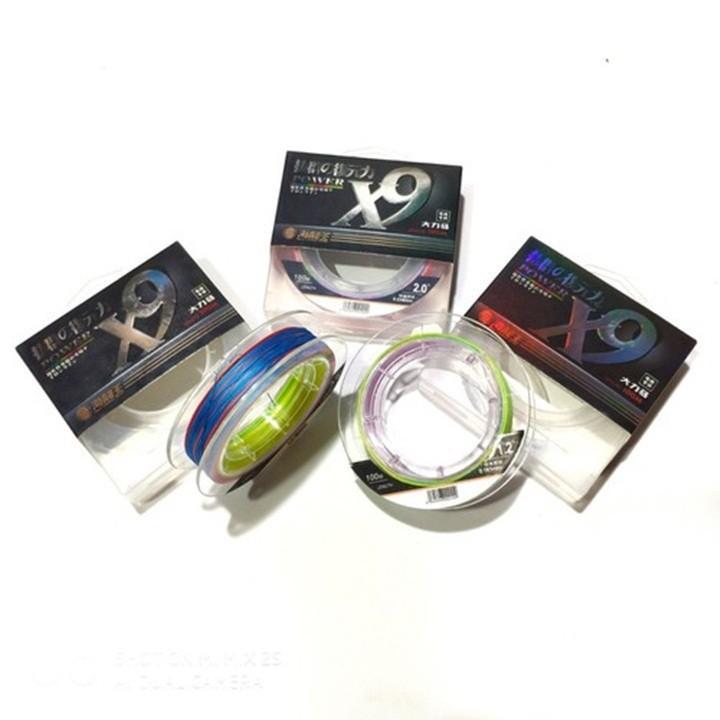 Dây dù câu cá siêu bền X9 sợi dù 7 màu đủ size - 100m