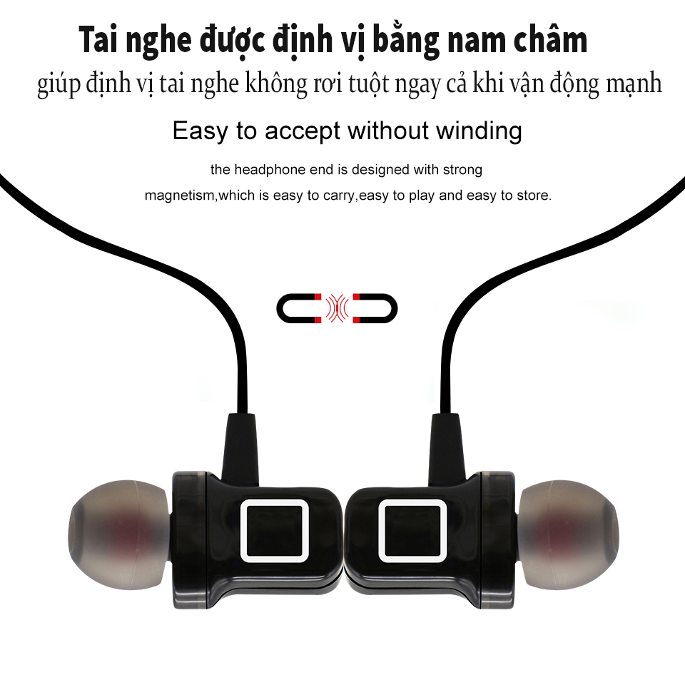 Tai nghe thể thao bluetooth 5.0 chơi nhạc hi res với 6 màng loa DM-QL9