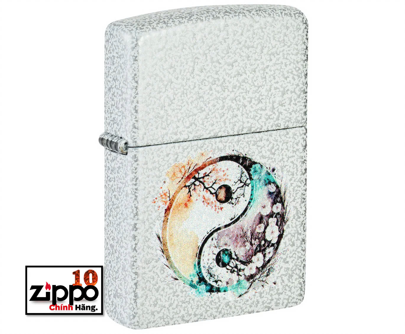 Bật lửa Zippo 46249 Floral Yin and Yang Design - Chính hãng 100%
