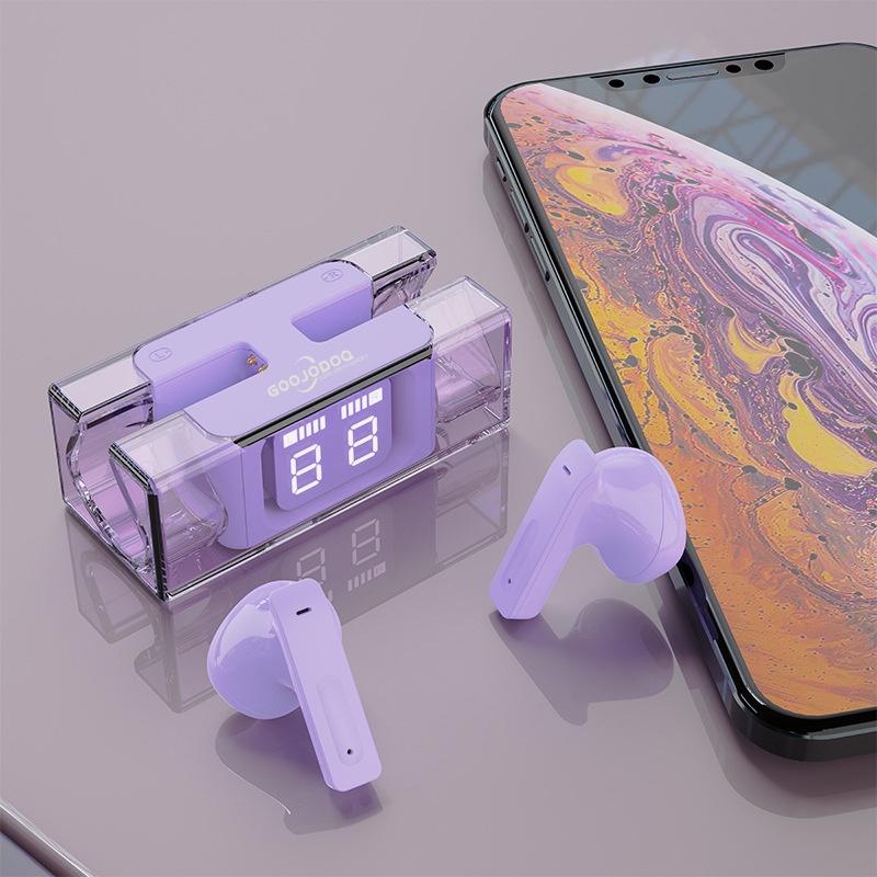 Tai nghe Goojodoq E90 TWS Bluetooth có Mic không dây có hộp sạc Màn hình hiển thị nguồn điều khiển bằng cảm ứng