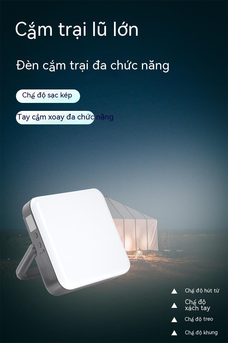 Năng lượng từ tính mới cắm trại sạc đèn cắm trại ánh sáng cắm trại đèn tắt khẩn cấp