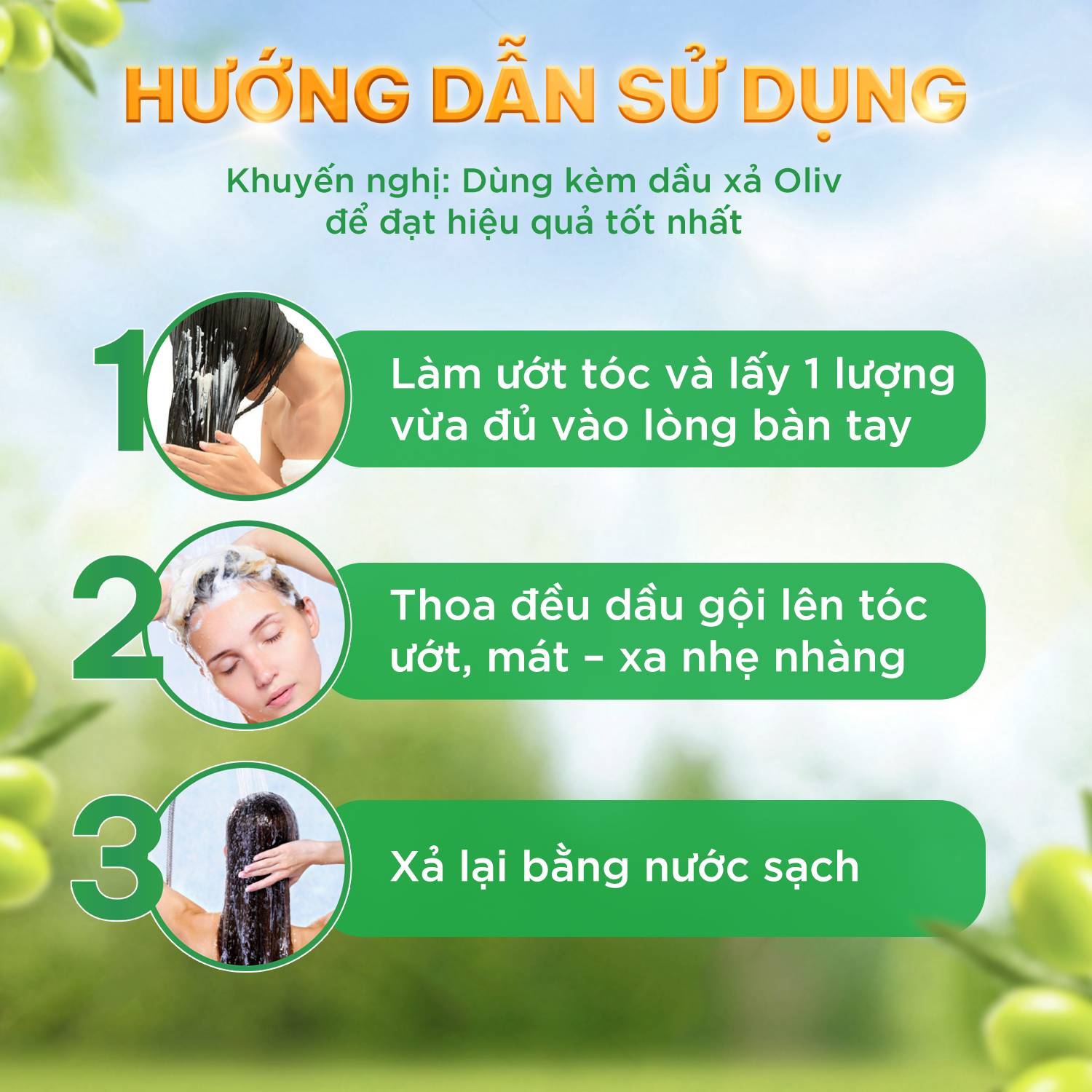 DẦU GỘI OLIV 650ML