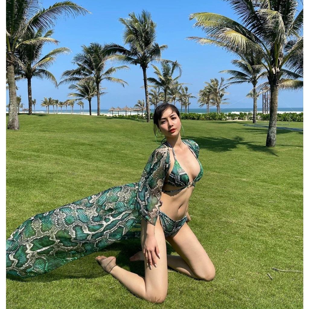 Bikini, Đồ Bơi Đi Biển Hai Mảnh Set 3 Món Tam Giác BM-030
