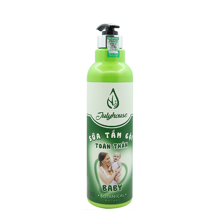 Sữa tắm gội toàn thân cho em bé chiết xuất tinh dầu Gừng và Vỏ Bưởi 700ml JULYHOUSE