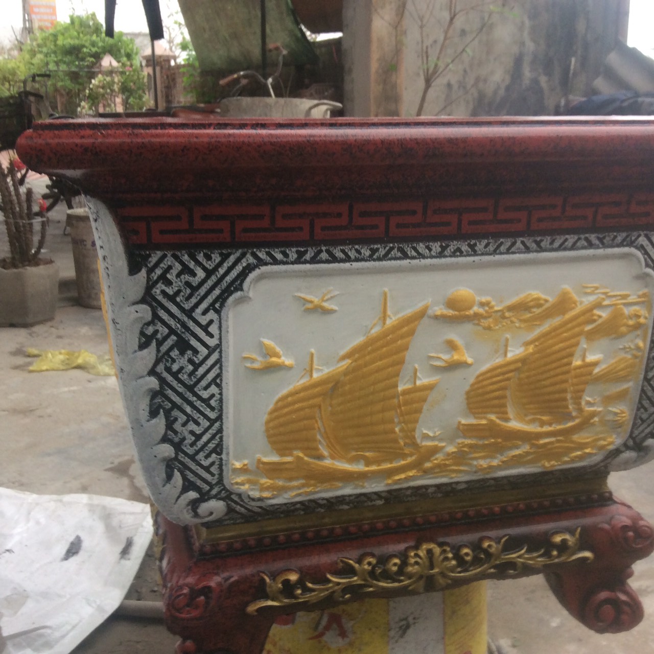 Khuôn Chậu Vuông 60 Chân Liền