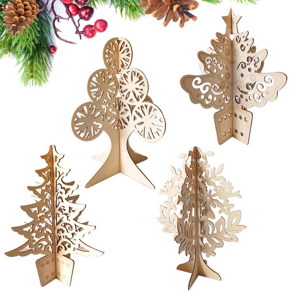 Tabletop Mini Wooden Christmas  Ornaments For Christmas Decoration