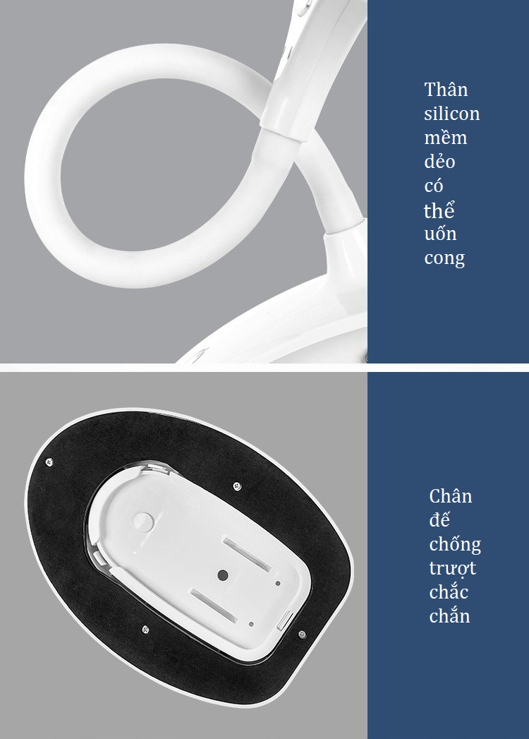 Kính lúp cảm ứng chạm để bàn 15 hạt đèn led siêu sáng tích hợp dạng kẹp đa năng đọc sánh báo cao cấp K3132 - Tặng 2 nút kẹp dây điện giao màu ngẫu nhiên