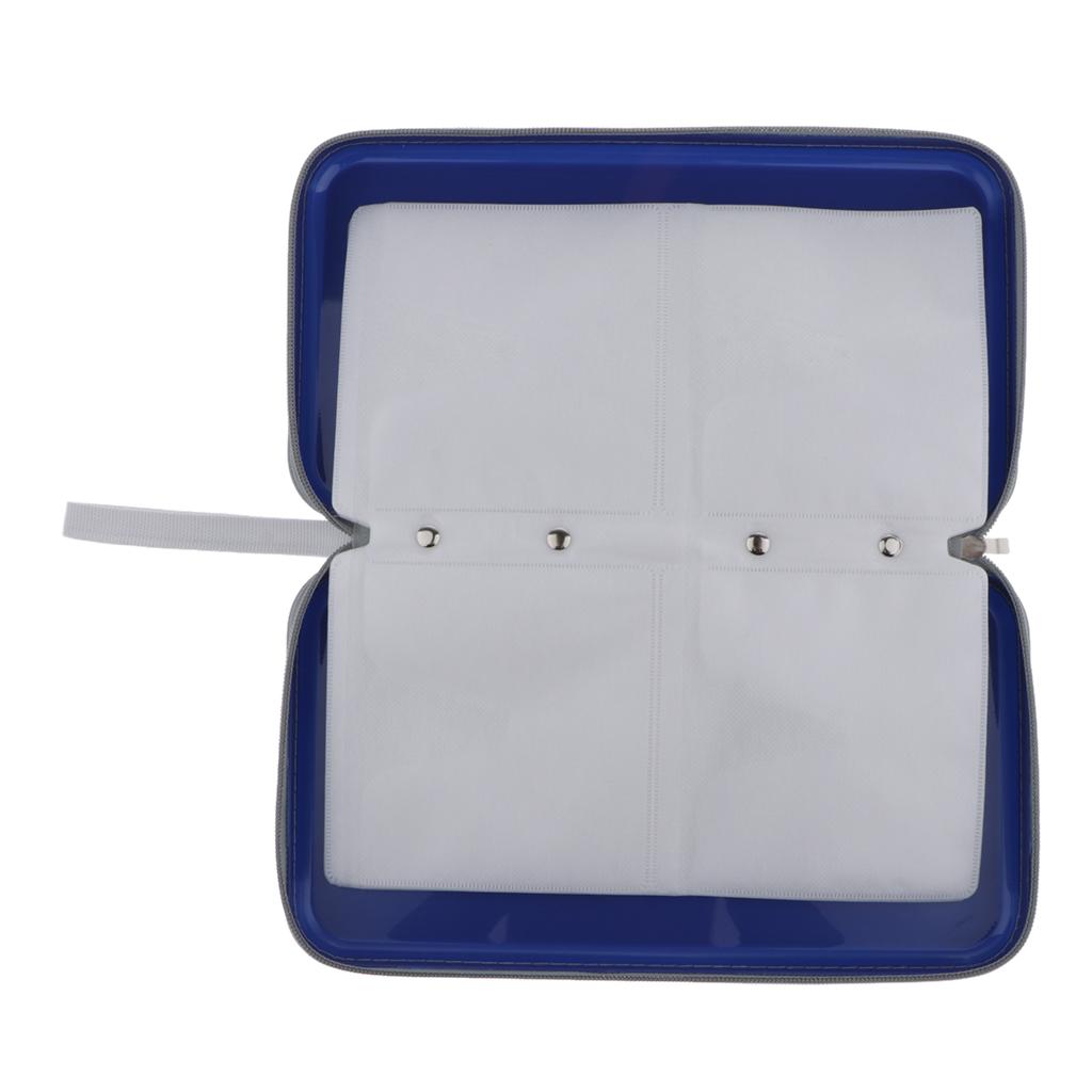 2pcs 80 Disc CD Wallet DVD Case Storage Holder Bag Protector Blue/Black