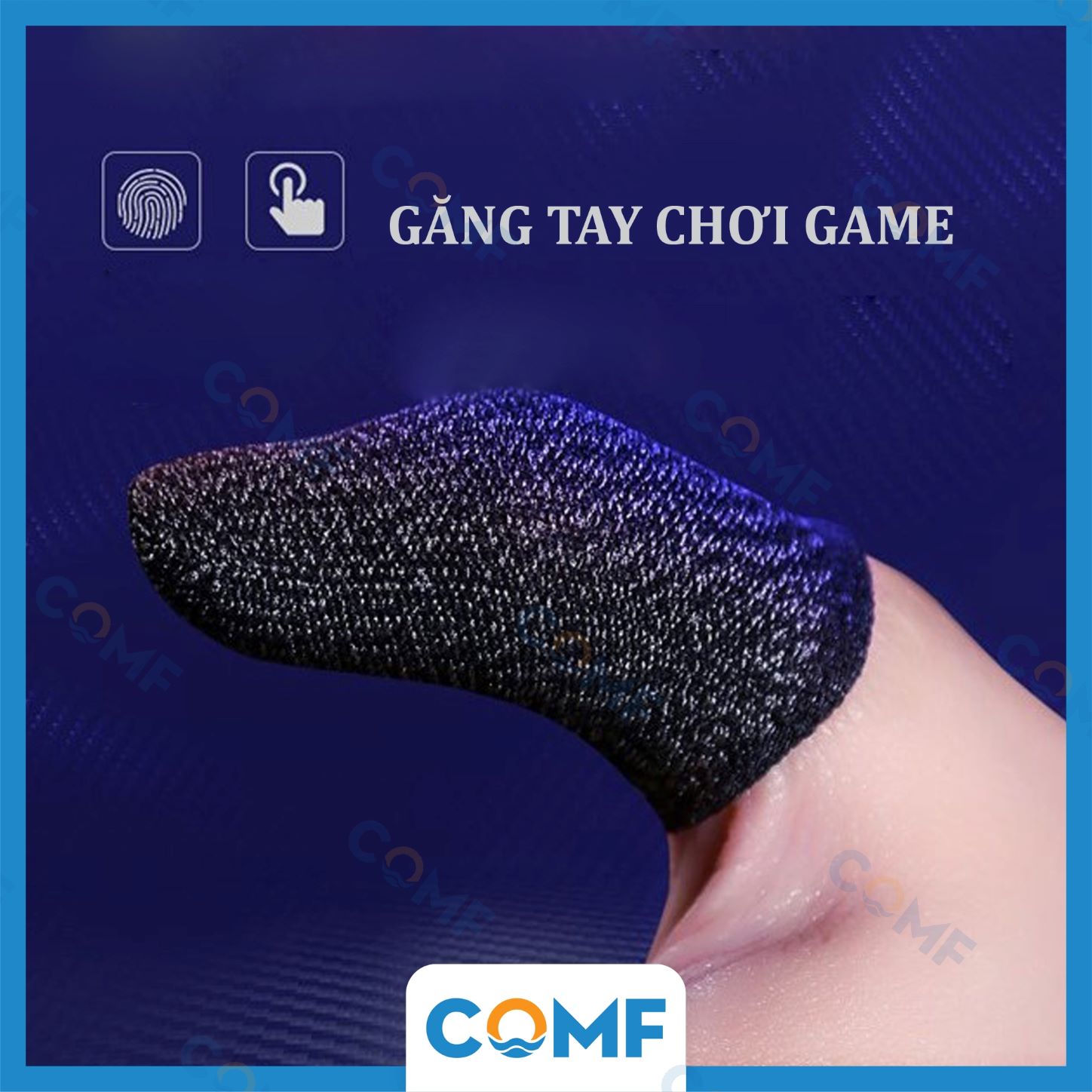 Găng Tay Chơi Game Trên Điện Thoại COMF Sợi Bạc Công Nghệ Dệt 24 Kim - Hàng Chính Hãng