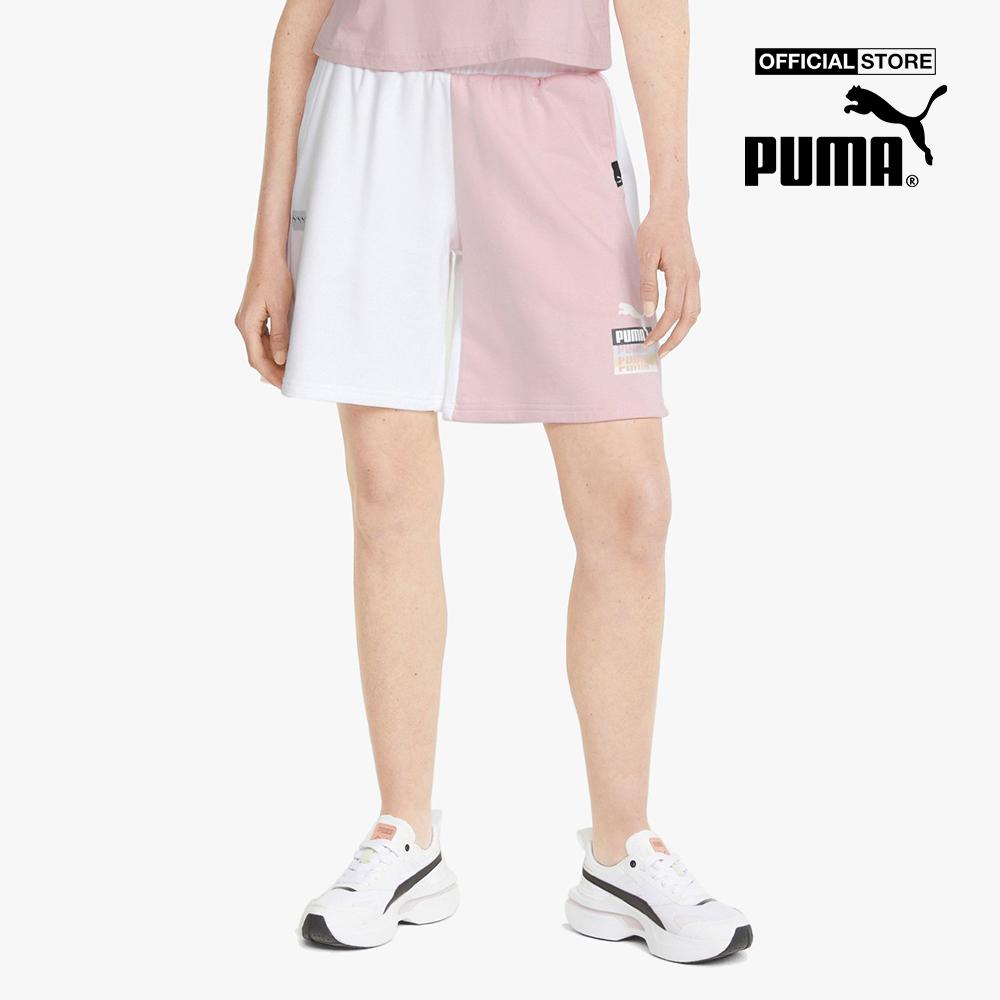 PUMA - Quần shorts thể thao nữ Brand Love High Waisted 534464