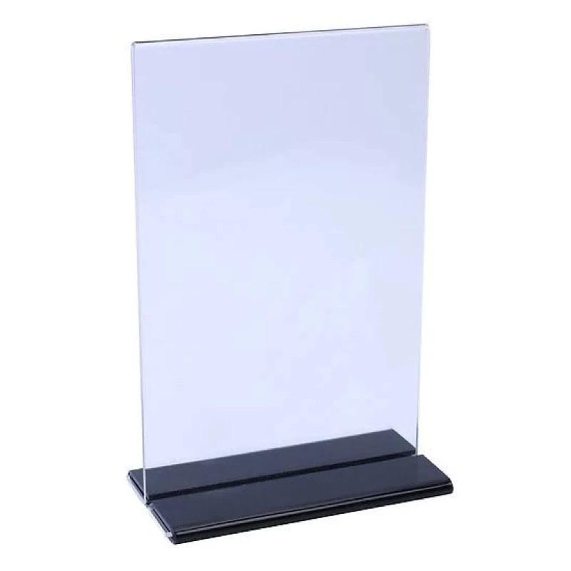 Bảng Mica A6, Bảng QR để bàn trong suốt 2 mặt, Đế nhiều màu sắc - Mica nhập khẩu nguyên chiếc