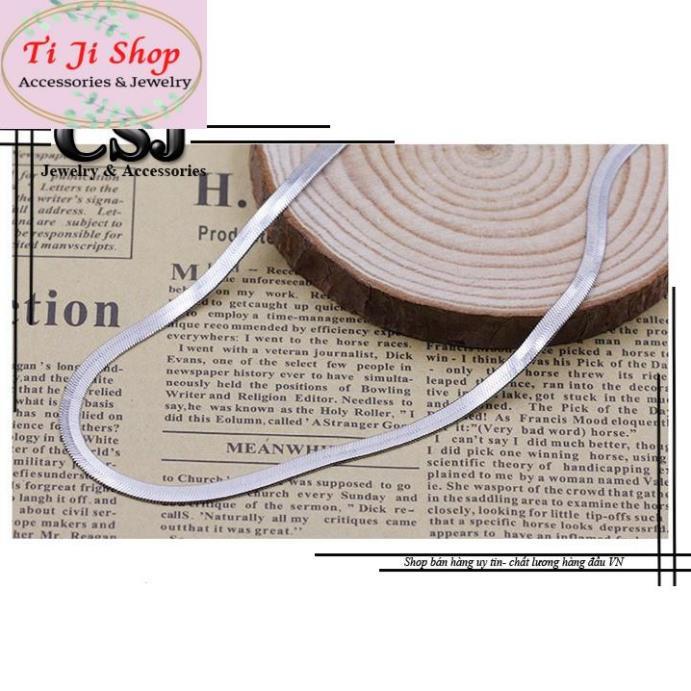 DÂY CHUYỀN INOX NAM DÂY MÌ DẸP 3MM CỰC ĐẸP, CỰC SÁNG không đen, không gỉ