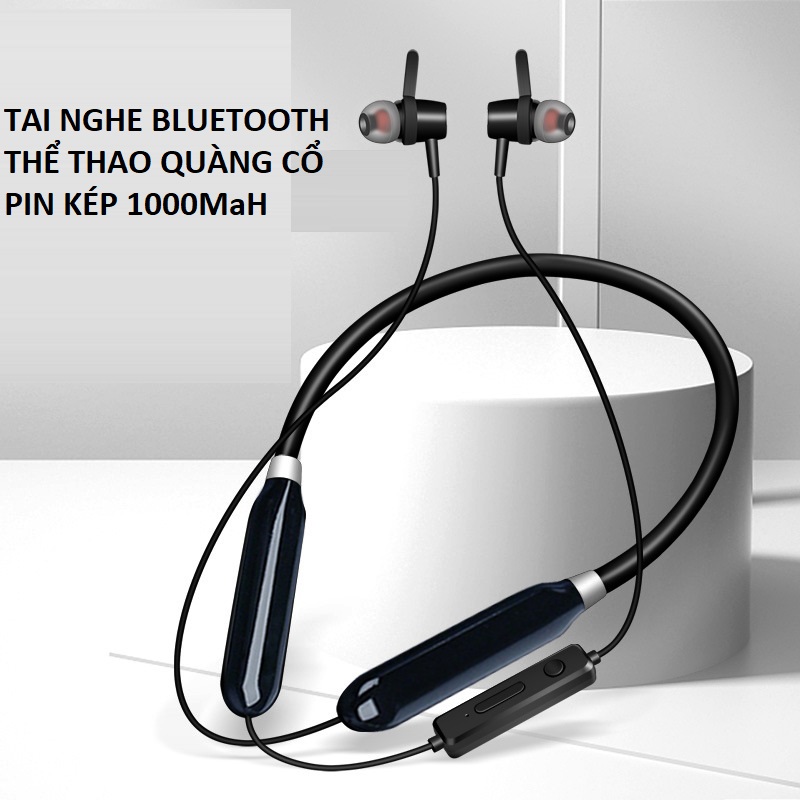 Tai Nghe Bluetooth 5.2  Pin 1000mAh, Âm Thanh Hifi - Stereo ,Nghe Nhạc Và Đàm Thoại Liên Tục Từ 80 Giờ Đến 100 Giờ , Hỗ Trợ Khe Lắp Thẻ Nhớ TF