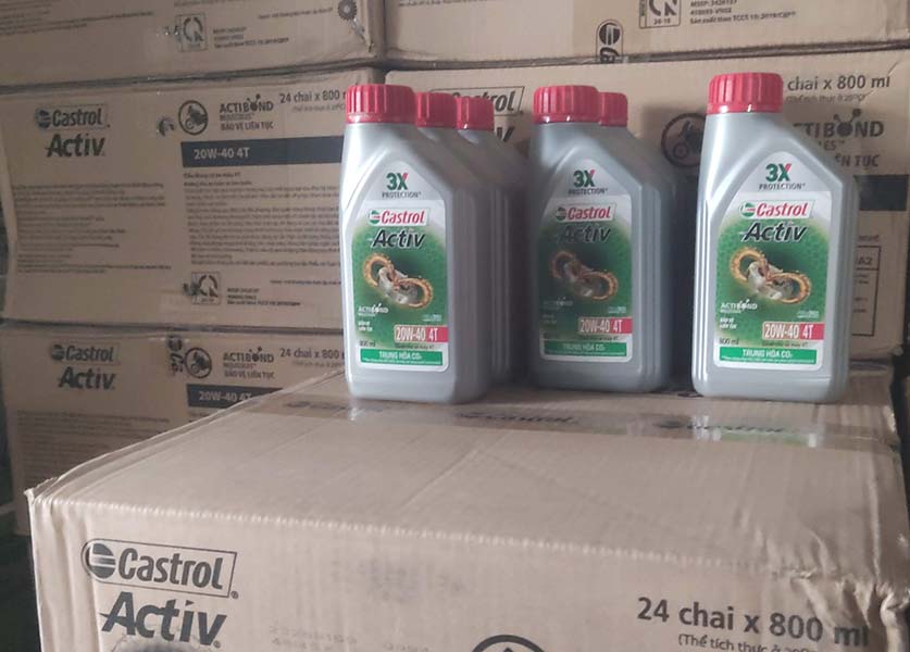 Dầu động cơ xe số Castrol Activ 4T, 20W-40, 0,8L