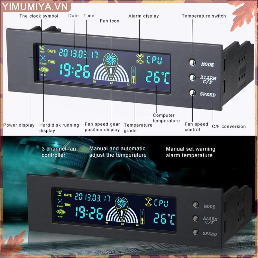 Bảng điều khiển tốc độ quạt tản nhiệt có màn hình LCD 5.25 inch cho CPU