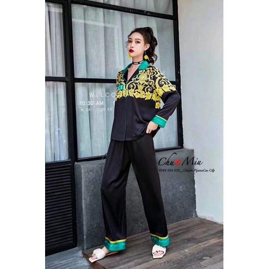 Bộ Lụa Cao Cấp Thiết Kế Hoạ Tiết Hoàng Gia size dưới 60kg