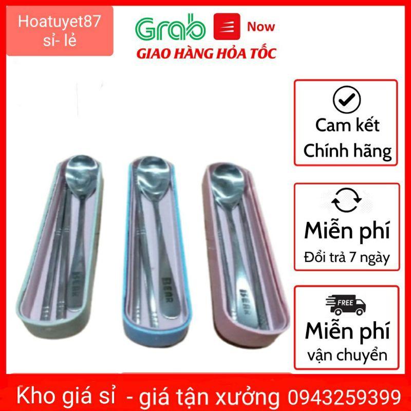 Bộ Muỗng Đũa Thìa BEAR Inox 304 Cho Dân Văn Phòng, Sinh Viên