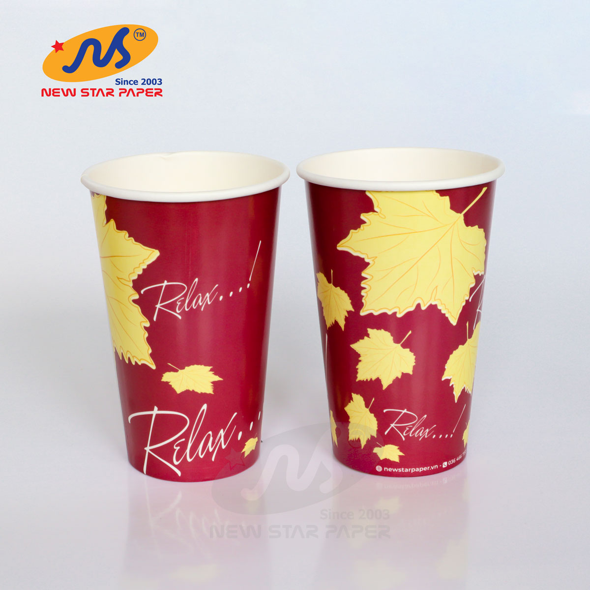 Ly giấy 16oz ~ 472ml - Lốc 50 ly giấy có họa tiết