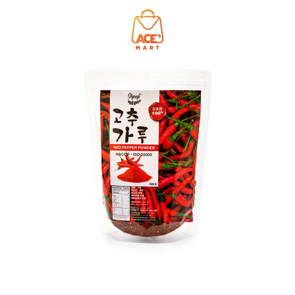 Ớt cánh Hàn Quốc Vipep 500g dạng bịch làm kimchi - nấu ăn, vị cay nhẹ