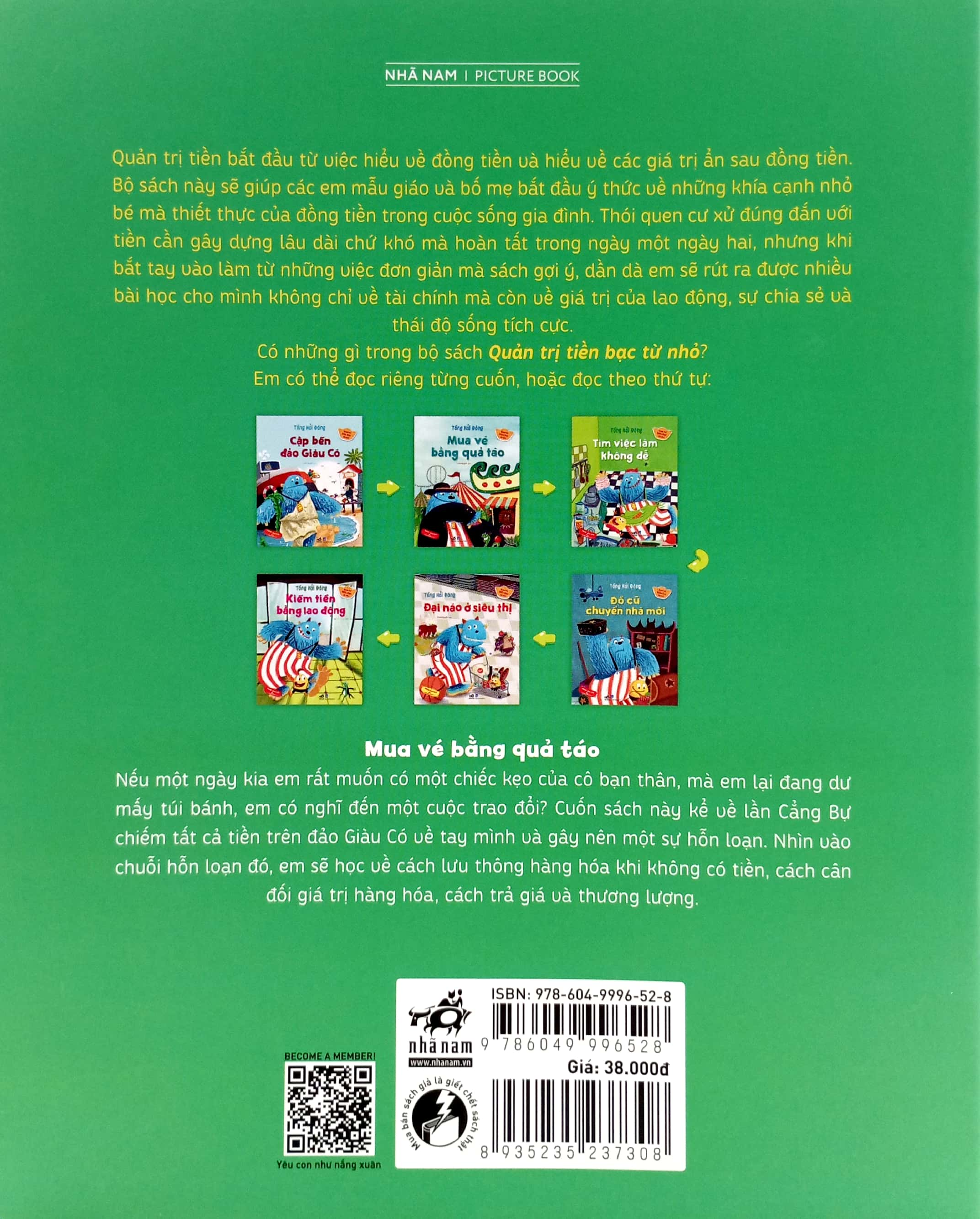 Sách Quản Trị Tiền Bạc Từ Nhỏ - Mua Vé Bằng Quả Táo