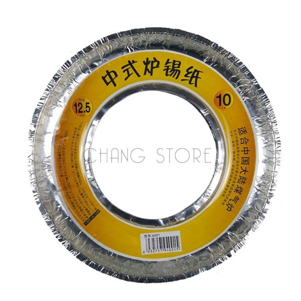 Miếng Giấy Bạc Lót Bếp Ga Hình Tròn Tiện Dụng