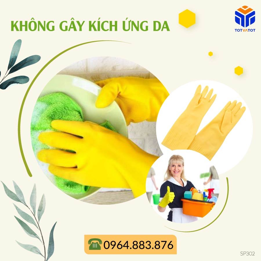 Găng tay cao su dài 32cm hiệu Đông Cầu Vồng